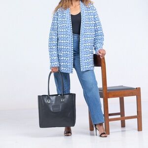 Parker‎ Clay Merkato Leather Signature Tote Black